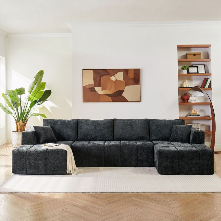 Gralte U-Shaped Chenille Sectional Sofa