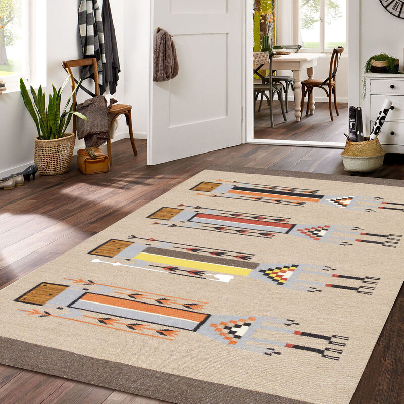 Pasargad Home Tuscany Hand-Woven Wool Area Rug- 4' 2'' X  5'10'' image number 1