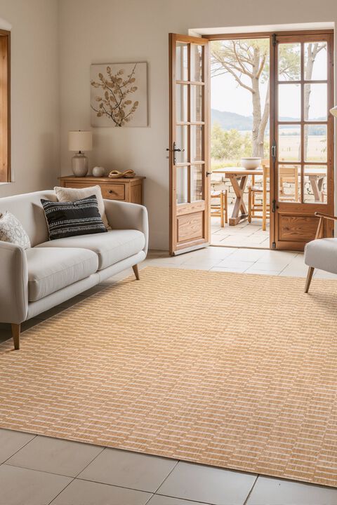 Oliver OLV04 Rust/Beige 2'3" x 7'6" Runner Rug
