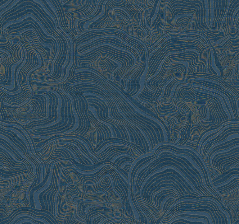 Geodes Navy Wallpaper