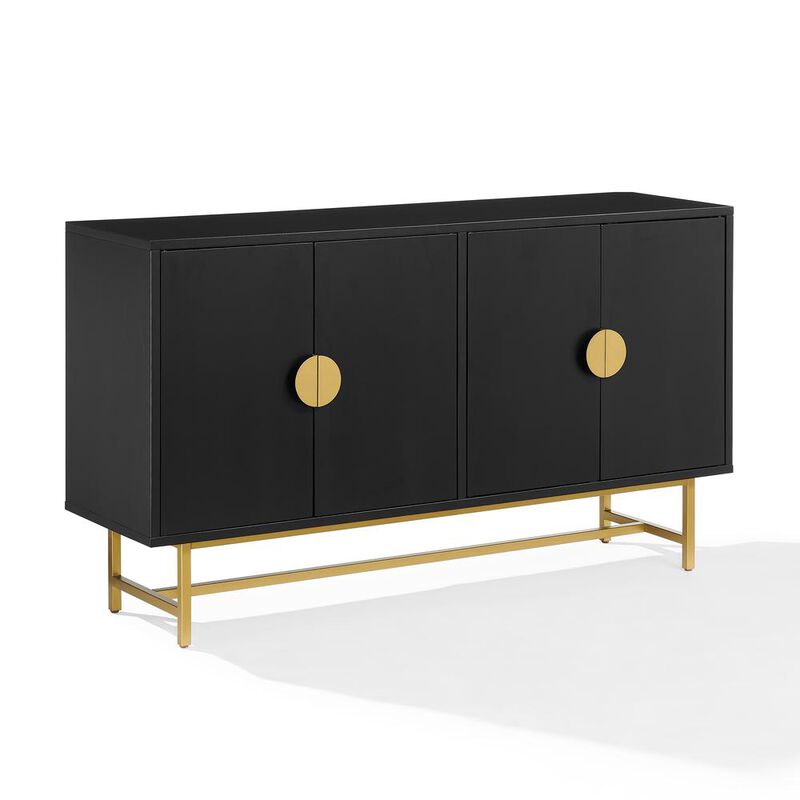Crosley Furniture Blair Sideboard Matte Black/Gold