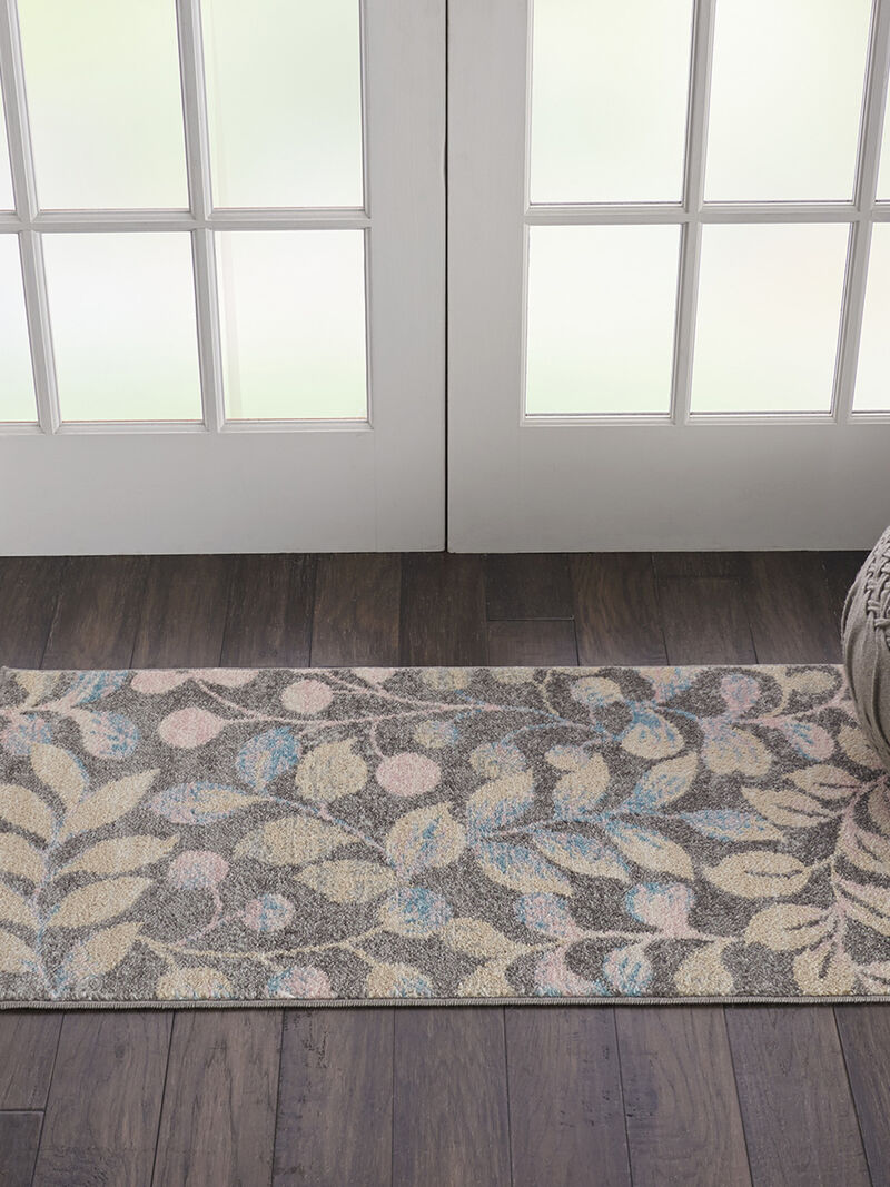 Tranquil TRA03 Gray/Beige 2'3" x 7'3" Rug image number 6