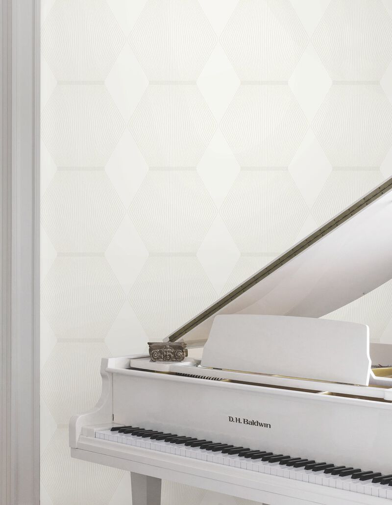 Diamond Legacy White Wallpaper (Double Roll) image number 5