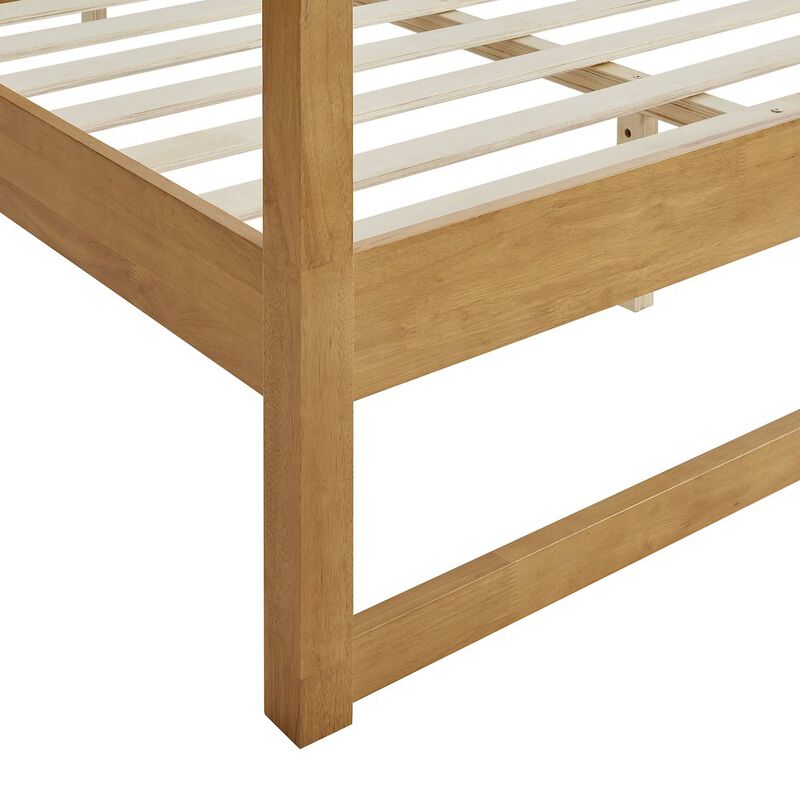 Alva Queen Wood Canopy Platform Bed image number 7