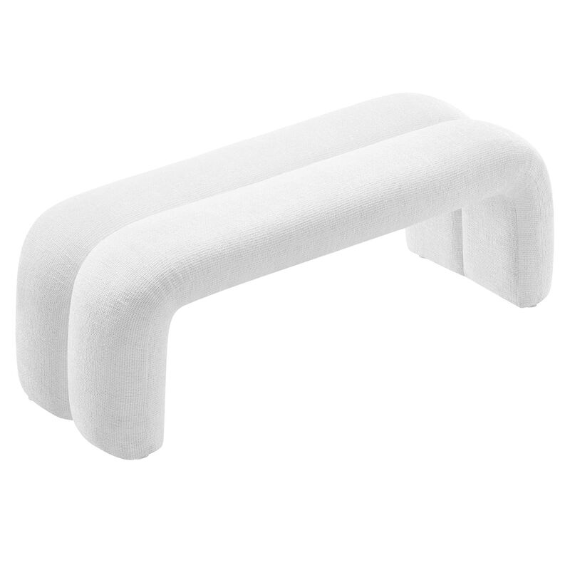 Modway EEI-6769-FRO Dax 50.5" Chenille Upholstered Accent Bench, Frost image number 5
