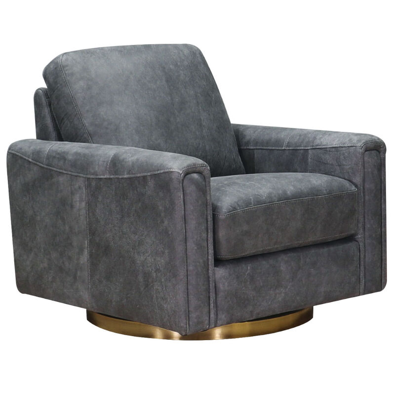 Hayward Swivel Leather Chair