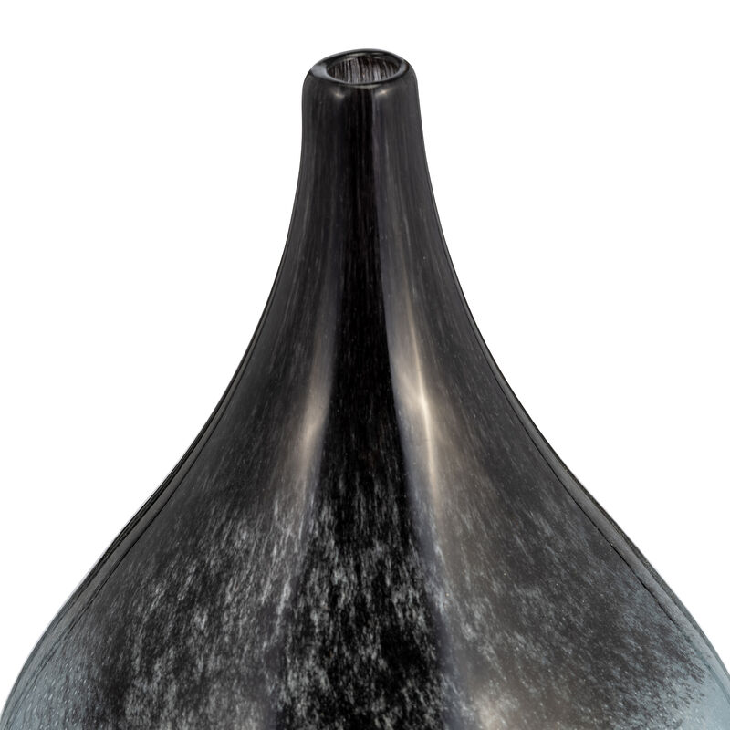 Glass, 12" Vase Blue Ombre image number 2