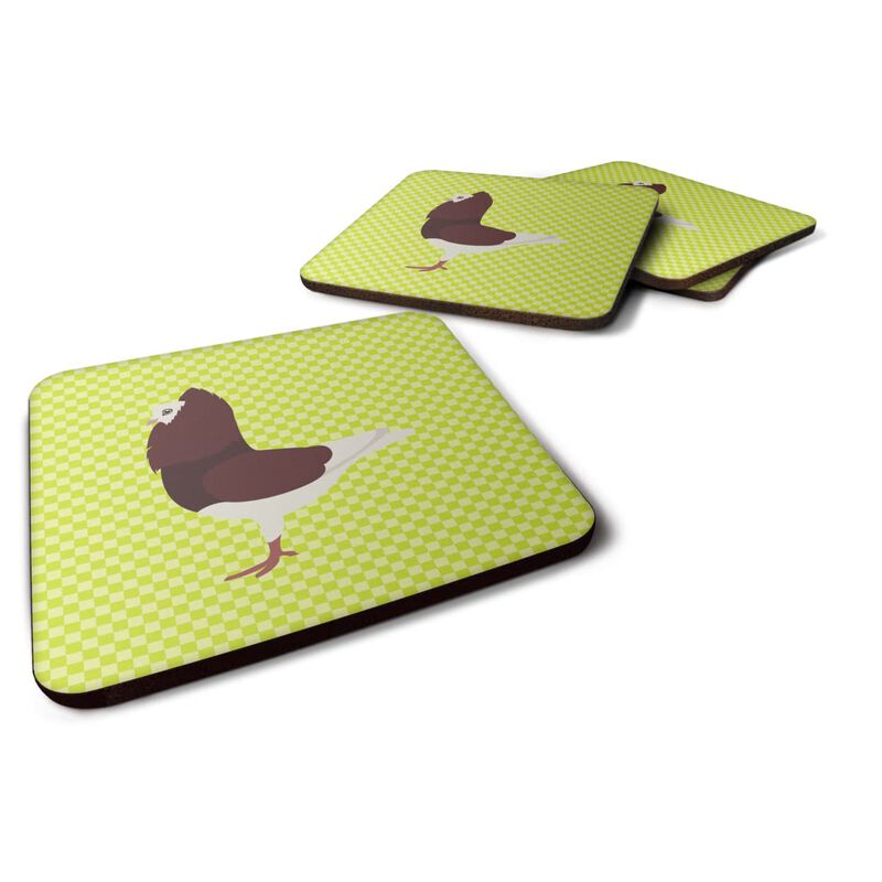 Caroline's Treasures Capuchin Red Pigeon Green Decorative coasters, 3.5, Multicolor