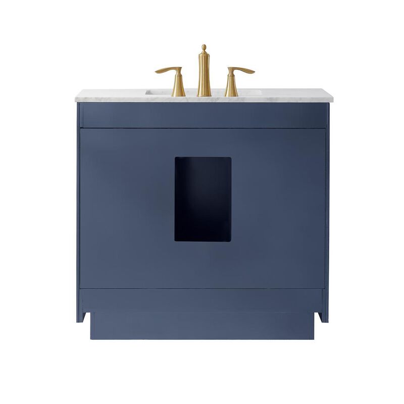 Altair 36 Single Bathroom Vanity Set in Royal&nbsp;Blue with Mirror