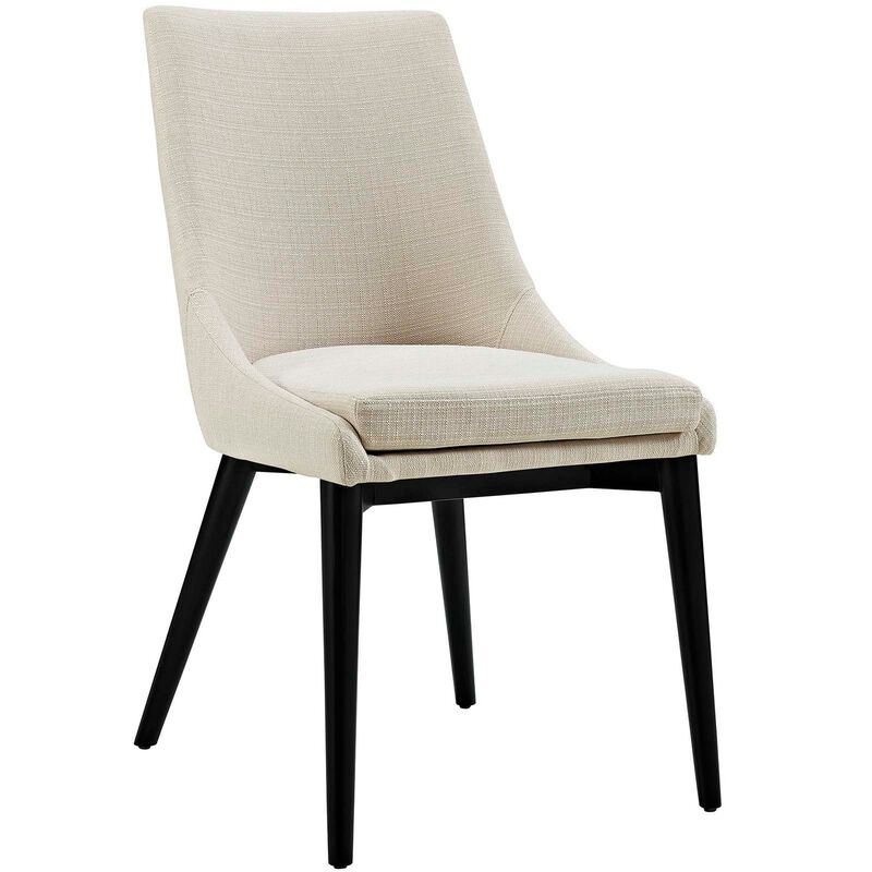 Viscount Fabric Dining Chair, Beige-Benzara image number 0