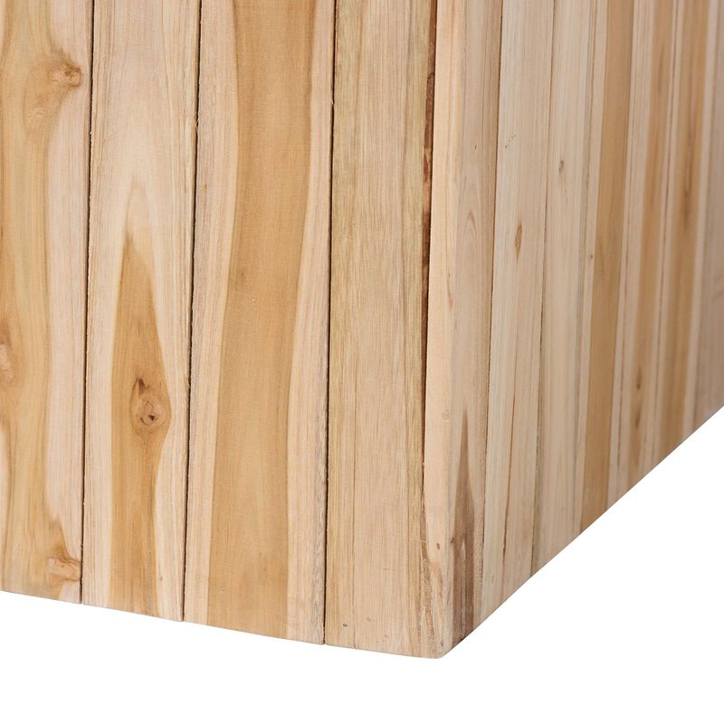 Bali & Pari Grayson Bohemian Natural Teak Wood Coffee Table with Unique Repurposed Wood Logs