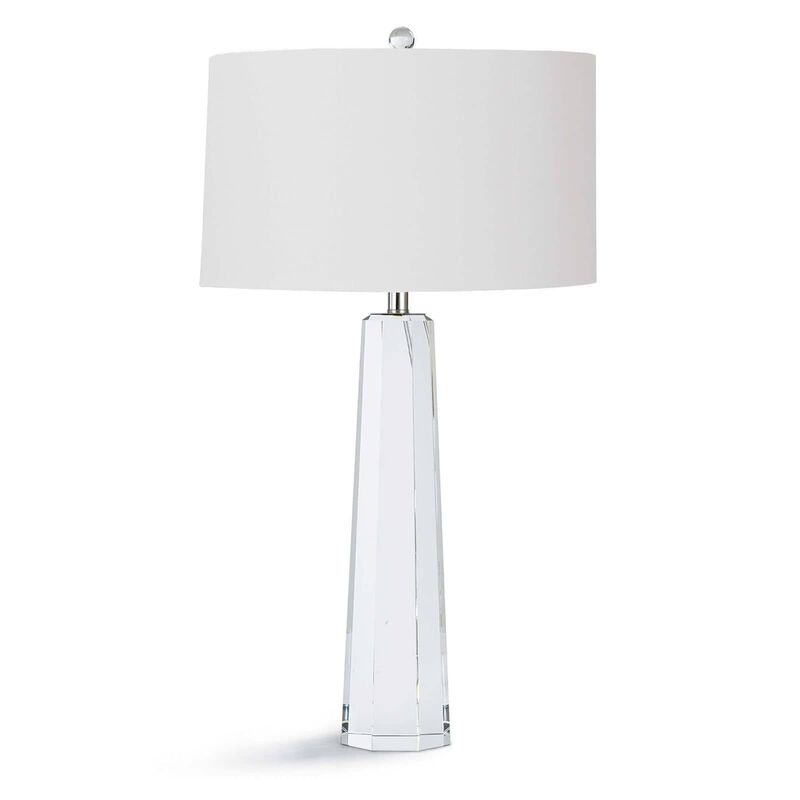 Tapered Hex Crystal Table Lamp image number 0