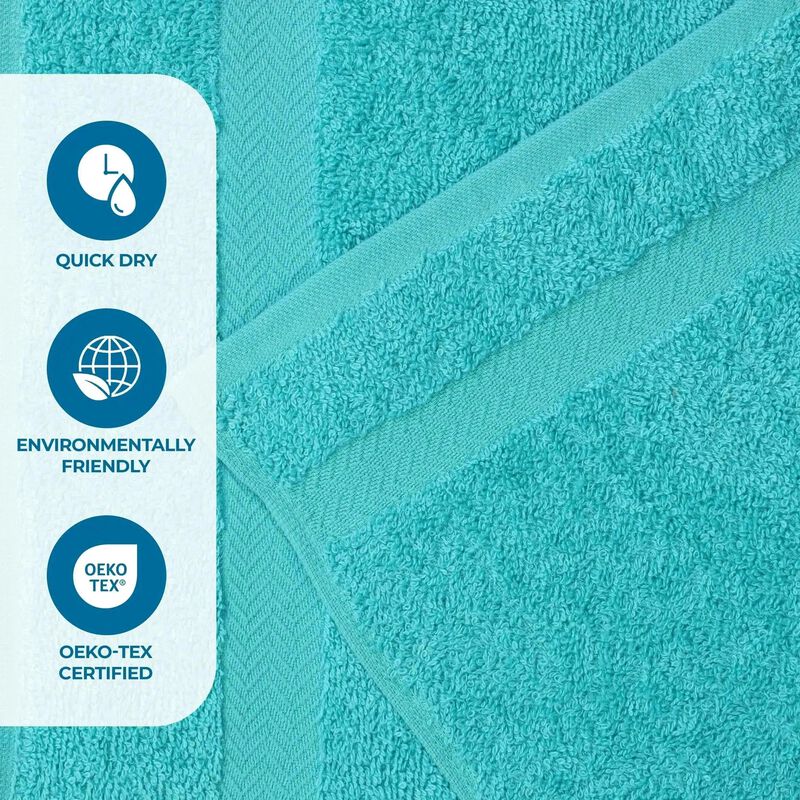 Absorbent Cotton Hand Towel Set of 8 for Bathroom, Spa and Kitchen Use image number 2