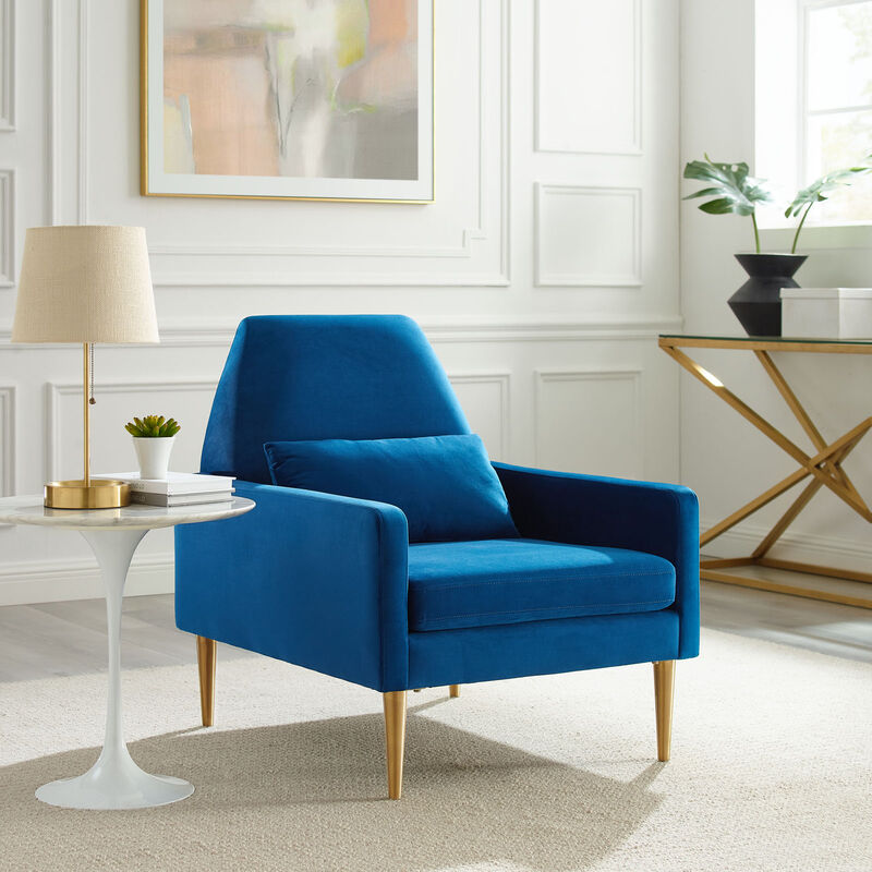 Liliana Performance Velvet Armchair image number 1