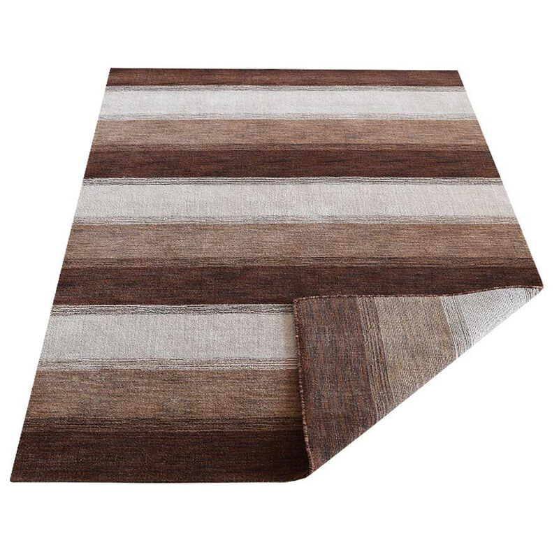 RUGSOTIC CARPETS HAND KNOTTED LOOM WOOL ECO-FRIENDLY AREA RUGS  - Rectangle, Contemporary Modern Design, High Pile Handmade Anti Skid Rugs for Living Room (L00204) image number 4