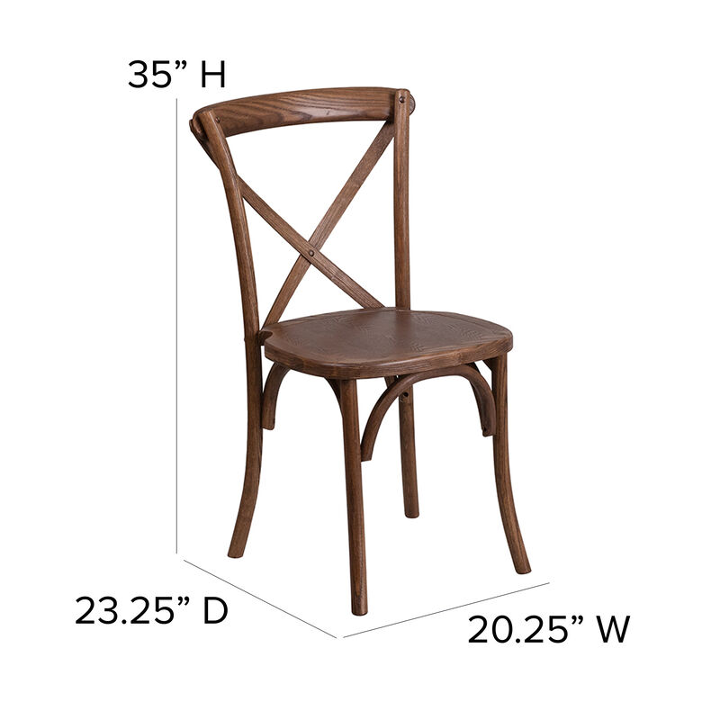Wood Cross Back Chairs image number 5