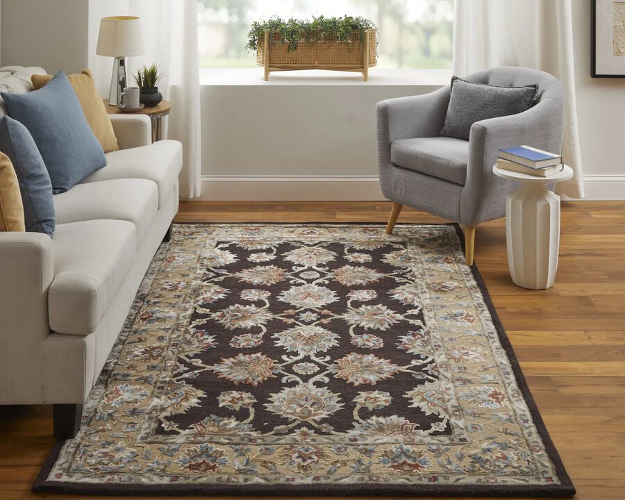 Prescott 8938F Brown/Tan/Orange 5' x 8' Rug