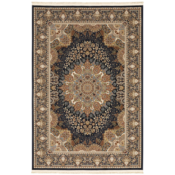 HomeRoots Medallion Runner Rug With Fringe