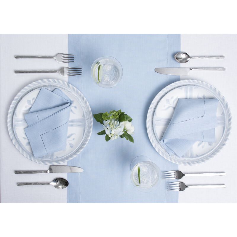 Linen Table Runner - Classic Hemstitch