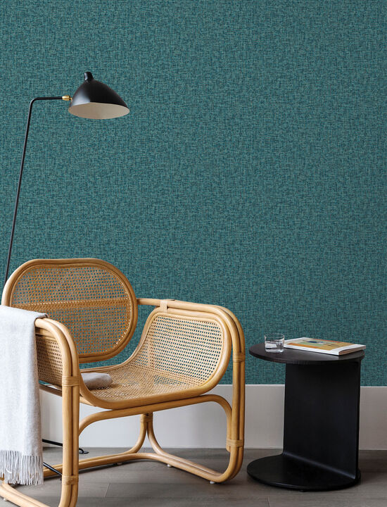 Larimore Blueberry Faux Fabric Wallpaper