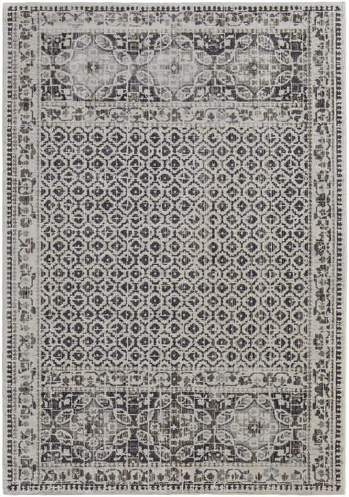 HomeRoots Abstract Distressed Area Rug