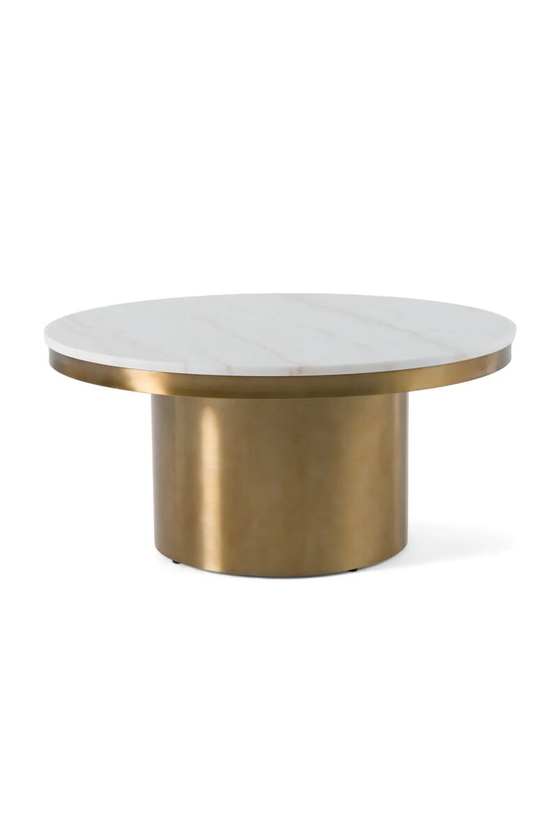 White and Gold Coffee Table | OROA Modern Rocky image number 2
