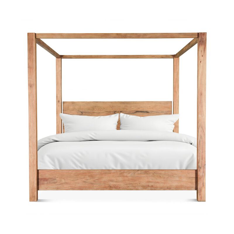 World Interiors Mesa Canopy Queen Bed in Brushed Acacia image number 7