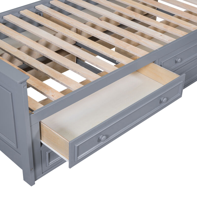 Merax Platform Bed with Storage Headboard