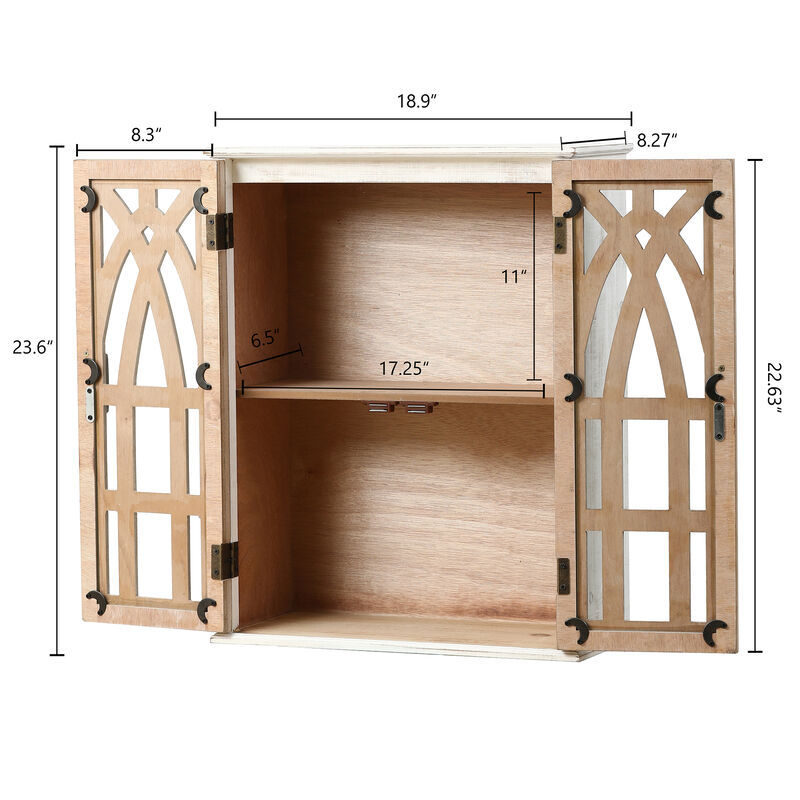 31" 2-Door Tracey Wood Wall Storage Cabinet image number 6