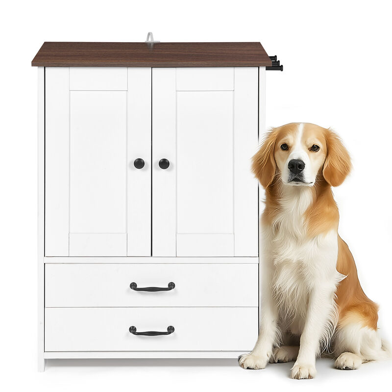 Suvild Wood Pet Feeding Station Cabinet image number 7
