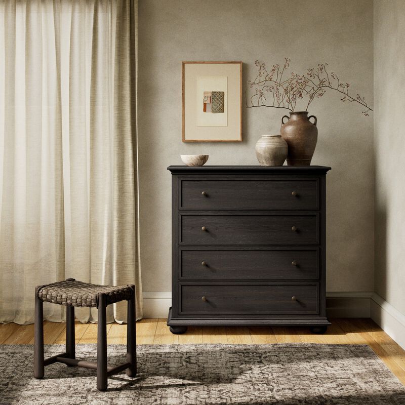 Geoffrey Smoked Black Tall Dresser
