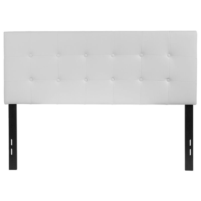 Flash Furniture Tufted Upholstered Full Size Headboard in White Vinyl image number 4