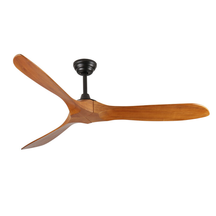 ELEMENT ACE 60 Inch Indoor Farmhouse Wood Ceiling Fan with Remote Control, Energy Efficient Quiet DC Motor, Reversible Blades for Living Room and Patio Use