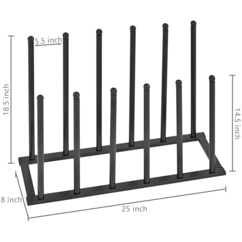Entryway Metal Shoe Organizer 6 Pair Closet Storage Black Modern image number 3