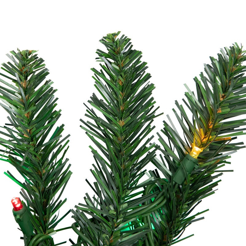 25' x 20" Pre-Lit Buffalo Fir Artificial Christmas Garland - Multi-Color LED Lights image number 5