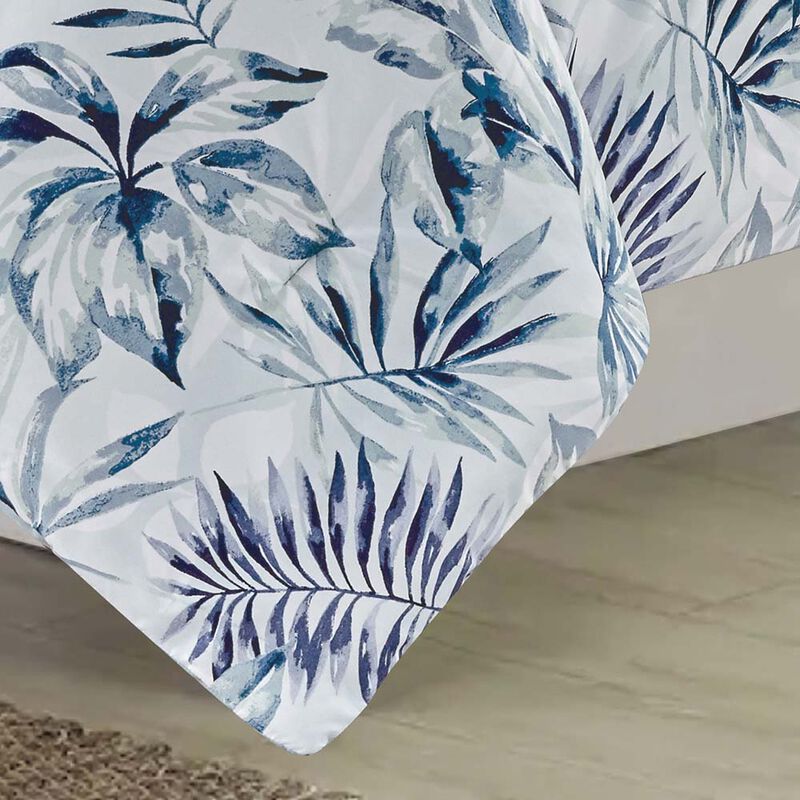 RT Designer's Collection 5 Piece Sonya Printed Complement to Any Bedroom Decor Comforter Set King Blue