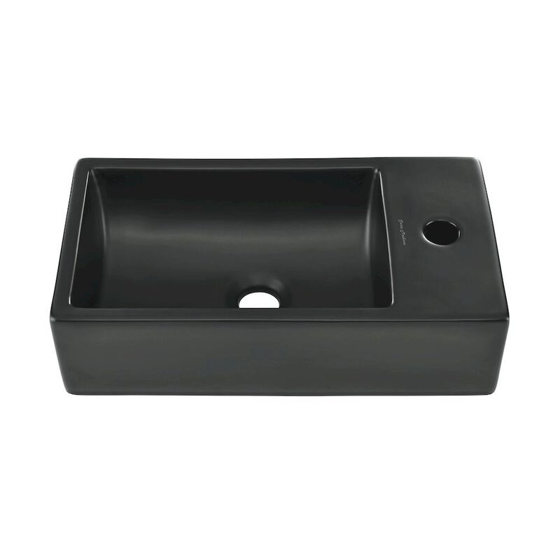 18 inch Ceramic Vanity Sink Top in Matte Black image number 2
