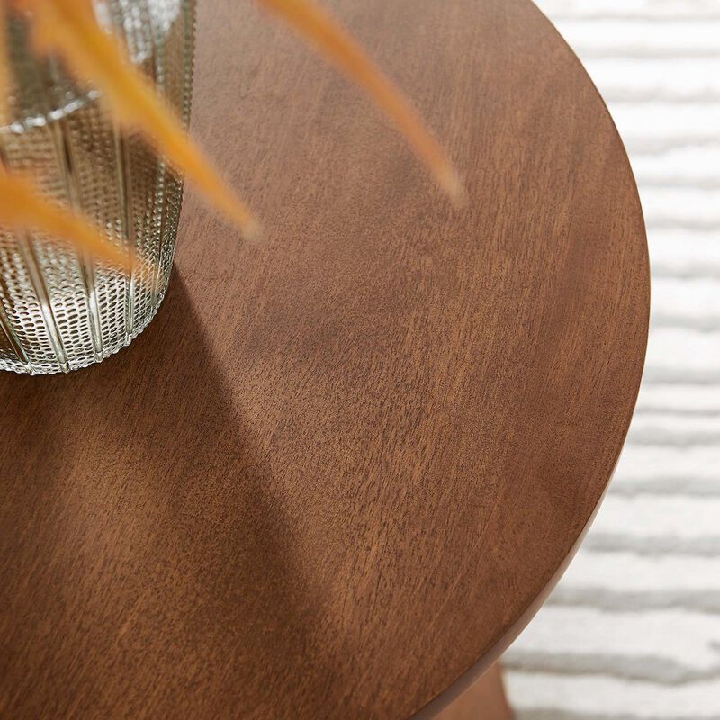 Lina Round Wood Side Table image number 8