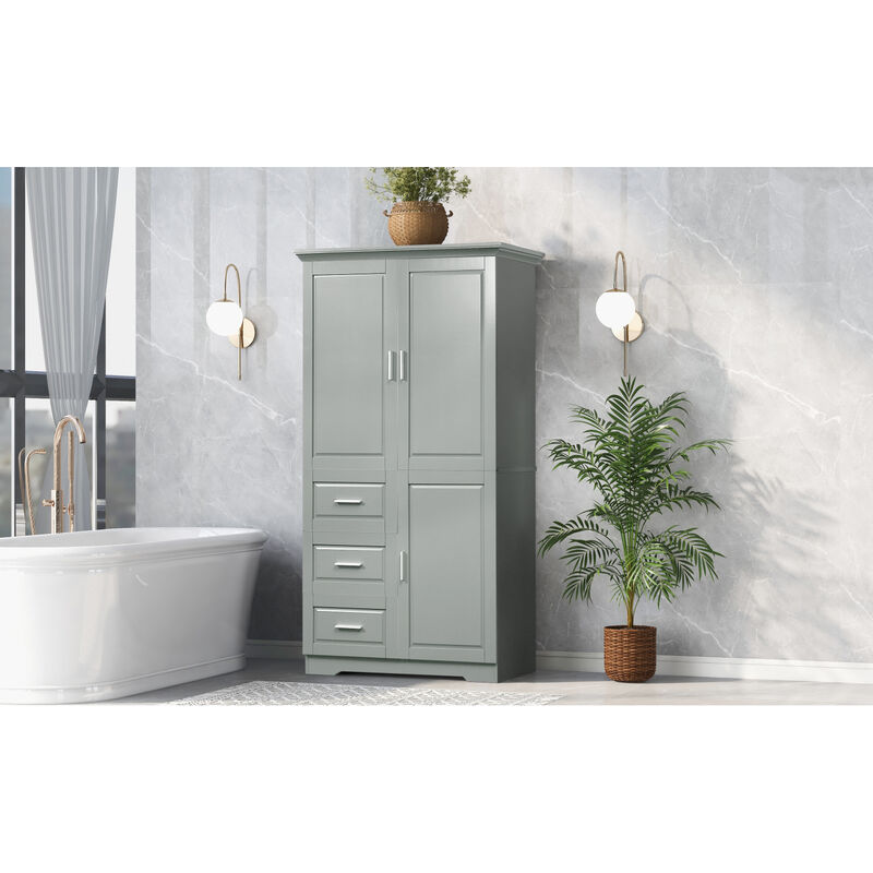 Streamdale Tall Wide Storage Cabinet w/ Doors & Drawers image number 3