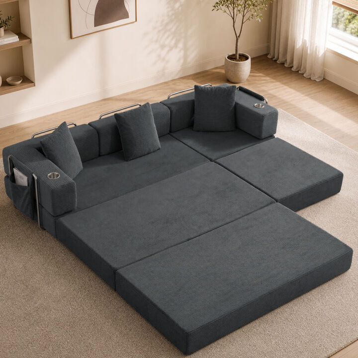 Mernri 108'' Modular Sectional Sleeper Sofa