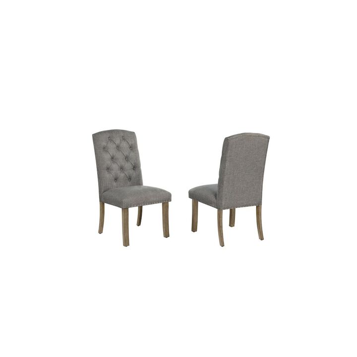 Best Quality Furniture Dark Grey Dining Chair With Linen Fabric