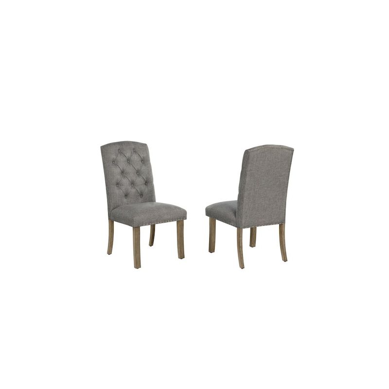 Best Quality Furniture Dark Grey Dining Chair With Linen Fabric
