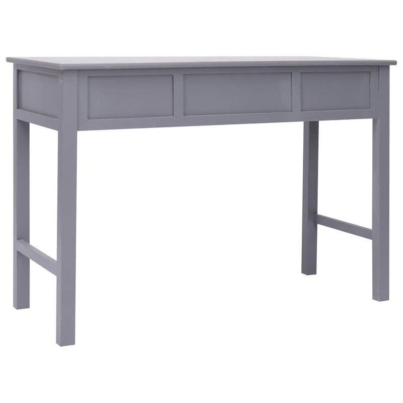 Desk Grey Paulownia wood, Poplar wood Medium Desk Rectangular