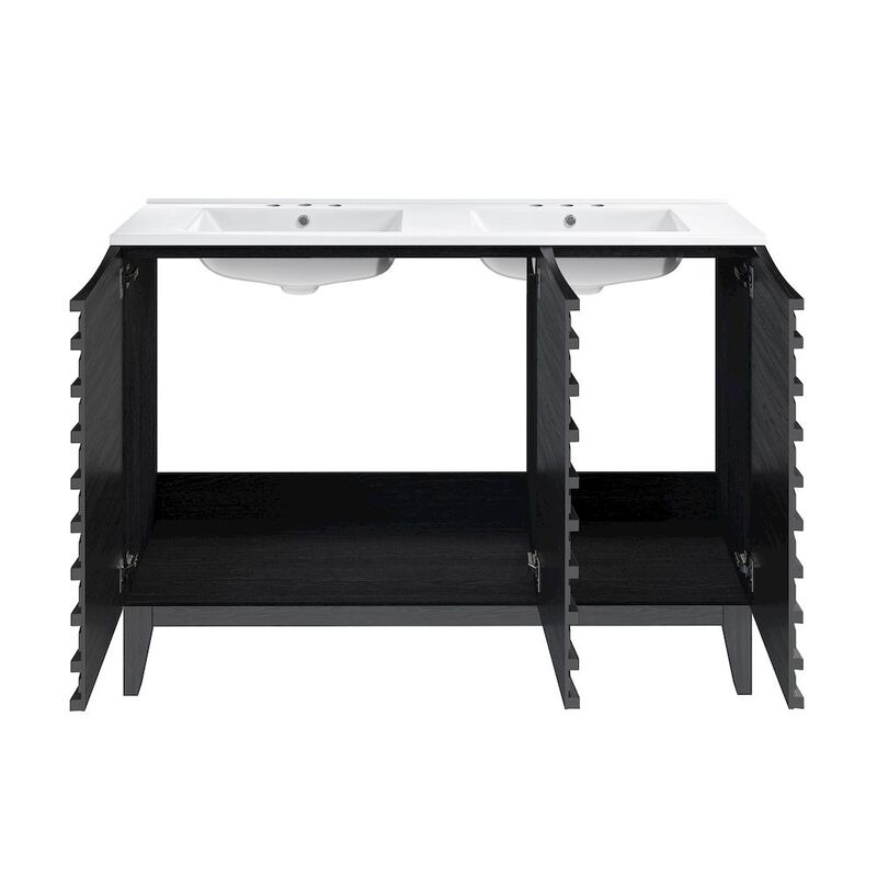 Cascade 48 in. Bathroom Vanity with 3-Hole Ceramic Sink Top image number 4