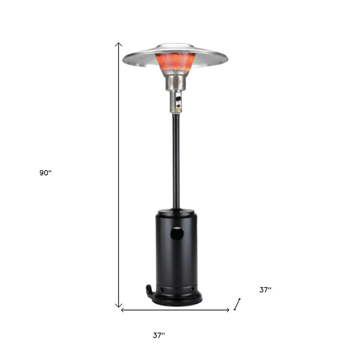 40000 BTU Propane Patio Heater with Steel Cylindrical Pole Stand for Outdoors