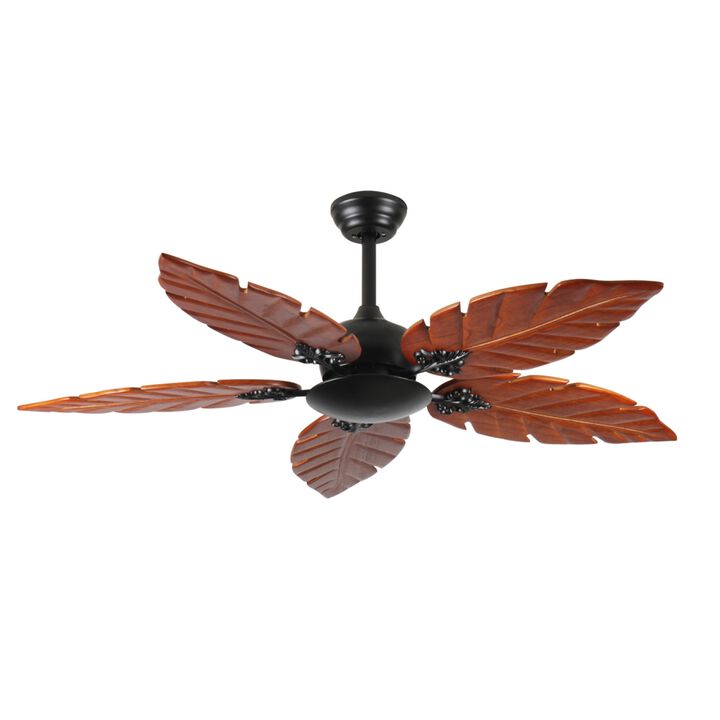 ELEMENT ACE 52 Inch Tropical Palm Leaf No-Light Ceiling Fan, Reversible Indoor/Outdoor Fan for Patio, Living Room, Porch, Energy Efficient Quiet Operation