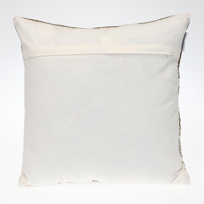 HomeRoots 18" Brown And White Cotton Striped Throw Pillow image number 2