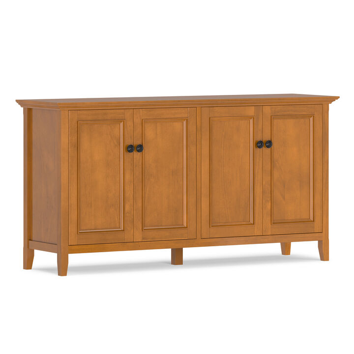 Simpli Home Amherst Wide 4 Door Storage Cabinet