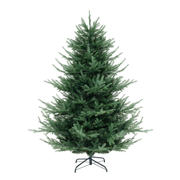 Pre-Lit Artificial Hinged Xmas Tree with PVC and PE Branch Tips