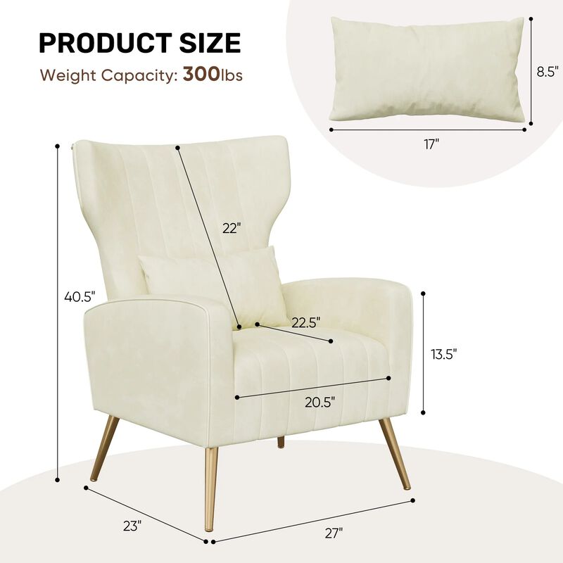 Modern Accent Chair Armchair for Living Room Bedroom Single Sofa Lounge Seating image number 6